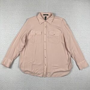 Lauren Ralph Lauren Shirt Womens 1X Pink Casual Workwear Office Travel Peppy